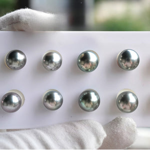 5A 8–14mm Natural Platinum Grey Tahitian Pearl, High Luster Round Undrilled Sea Pearl Bead, Elegant Affordable Loose Pearl for Jewelry