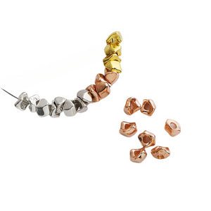 10pcs S925 Silver Irregular Round Spacer Beads