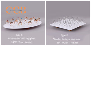 White Acrylic Ring Display Stand, Minimalist Jewelry Holder