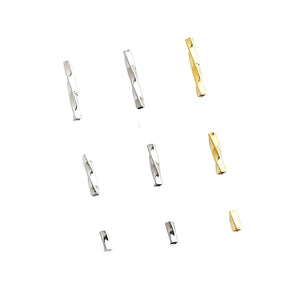10pcs S925 Gold Plated Tube Beads, Twisted Silver Spacers -4,8,12mm