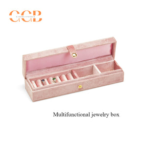 7 Piece Pink Velvet Jewelry Box Set Custom Logo Packaging Display