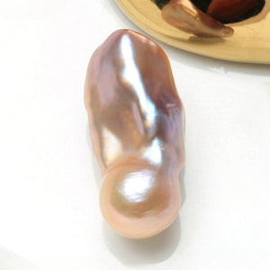 4A 11–12mm Avocado Baroque Freshwater Pearl, Iridescent Loose Bead