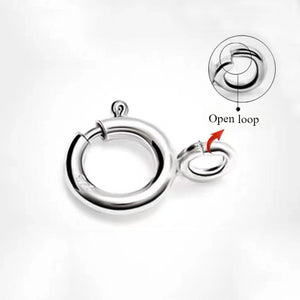 10pcs 5-8mm S925 Sterling Silver Open Spring Buckle