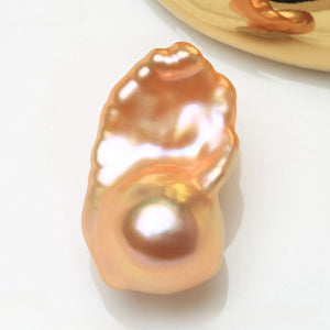 4A 11–12mm Avocado Baroque Freshwater Pearl, Iridescent Loose Bead