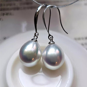 5A 8-13mm Australian White South Sea Pearl Drop Earrings
