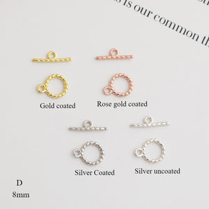 S925 Sterling Silver Flower OT Clasp