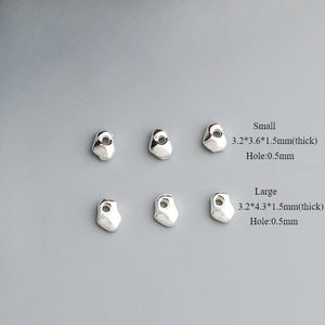 3,4mm 10pcs S925 Sterling Silver Irregular Spacer Beads