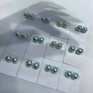 Natural Akoya Grey Blue Saltwater Pearl Beads for DIY Jewelry Making