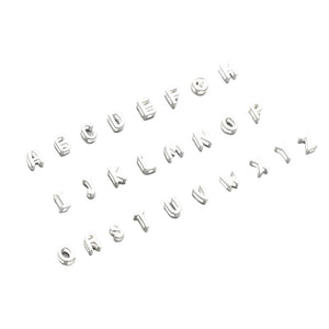 S925 Sterling Silver Alphabet Spacer Beads for DIY Bracelet Making