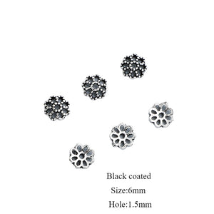 10pcs S925 Silver Gold Plated Flower Bead Cap for DIY Jewelry Making