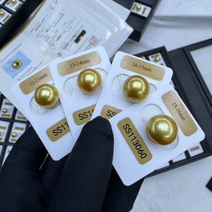 5A 11–18mm Deep Golden South Sea Pearl, Undrilled Philippine Bead