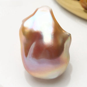 4A Mystic Purple Baroque Freshwater Pearl 14–17mm Undrilled