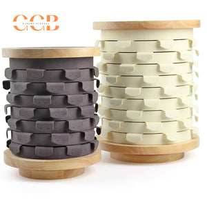 Rotating Wooden Earring Display Stand, Multi-Layer Jewelry Organizer