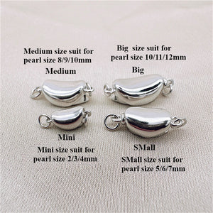 S925 Sterling Silver Bean Clasp