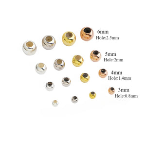 10pcs 3-6mm S925 Sterling Silver Silicone Positioning Beads