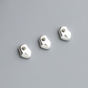 3,4mm 10pcs S925 Sterling Silver Irregular Spacer Beads