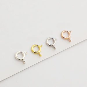 10pcs 5-8mm S925 Sterling Silver Open Spring Buckle