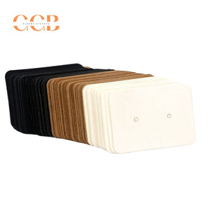 100pcs wholesale 3.5x2.5cm earring display cards with two holes for stud hoop jewelry black white paper cards small jewelry packaging