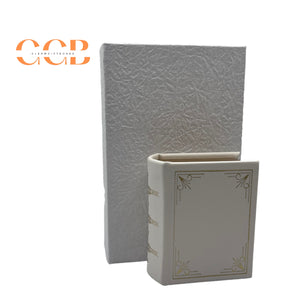 White Book Shape Jewelry Box