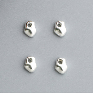 3,4mm 10pcs S925 Sterling Silver Irregular Spacer Beads