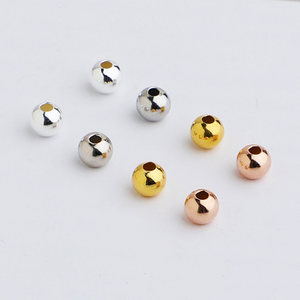 50pcs S925 Sterling Silver Spacer Beads 2mm to 5mm Pearl Finish