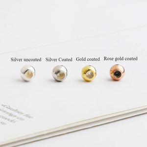 10pcs 3-6mm S925 Sterling Silver Silicone Positioning Beads