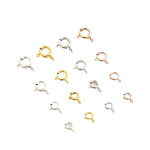 10pcs 5-8mm S925 Sterling Silver Open Spring Buckle