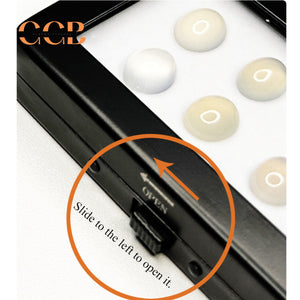 Square Metal Gemstone Display Tray with Glass Top Storage Boxes