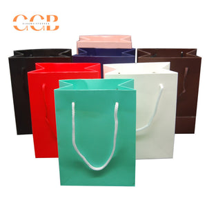 20pc Bulk Wholesale Paper Gift Bags | Custom Logo Jewelry Handbag Tote | Retail Packaging Supplier