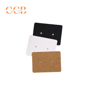 100pcs wholesale 3.5x2.5cm earring display cards with two holes for stud hoop jewelry black white paper cards small jewelry packaging