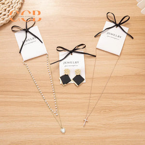 10pcs Fabric Jewelry Display Cards, Jewelry Holder