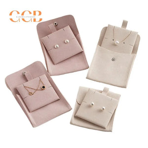 10pcs Pink Microfiber Jewelry Pouches with Insert