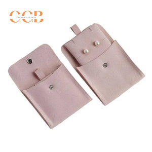 10pcs Pink Microfiber Jewelry Pouches with Insert