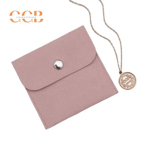 10pcs Pink Microfiber Jewelry Pouches with Insert