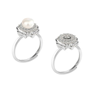 Vintage look pearl ring setting