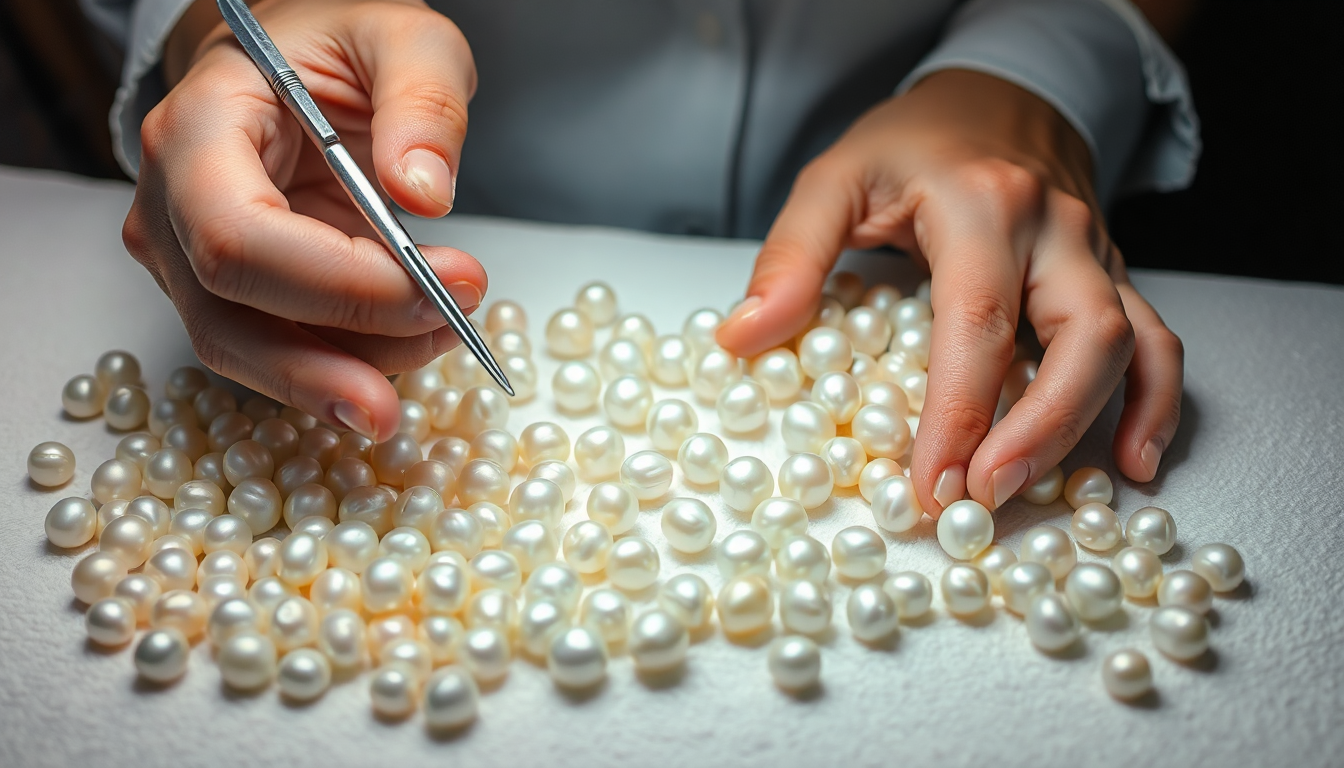 Pearl Sorting Discover the Beauty of Our Pearl Grading System: From 1A to 6A ...