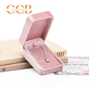Vintage Velvet Necklace Box Luxury Jewelry Gift Box Retro Rounded Square Jewelry Storage Box Elegant Necklace Packaging