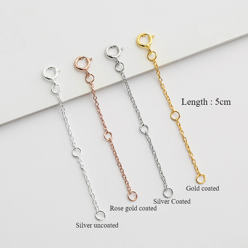 5cm 10pcs S925 Sterling Silver Adjustable Extension Chain for Jewelry Making