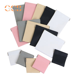 20pcs Lychee Pattern Faux Leather Snap Pouch | Custom LOGO Multi-Functional Storage Bag for Jewelry, Glasses & Necklaces