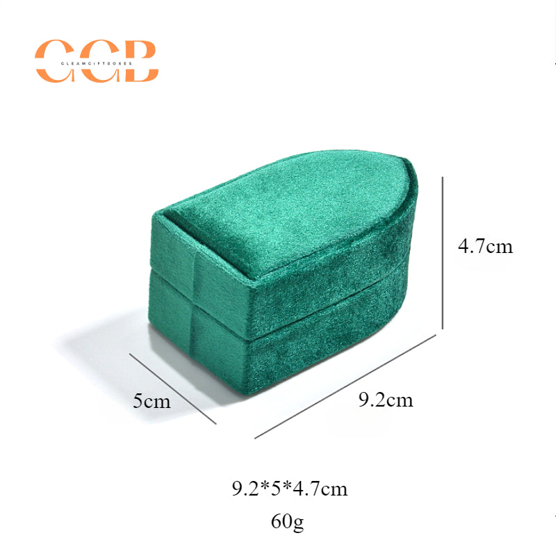 Retro Velvet Ring Box - Wedding Jewelry Storage & Display