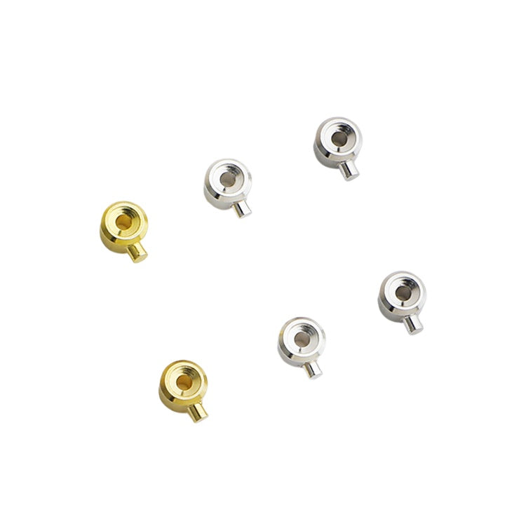 10pcs 3mm S925 Sterling Silver and Gold-Plated End Cap Beads