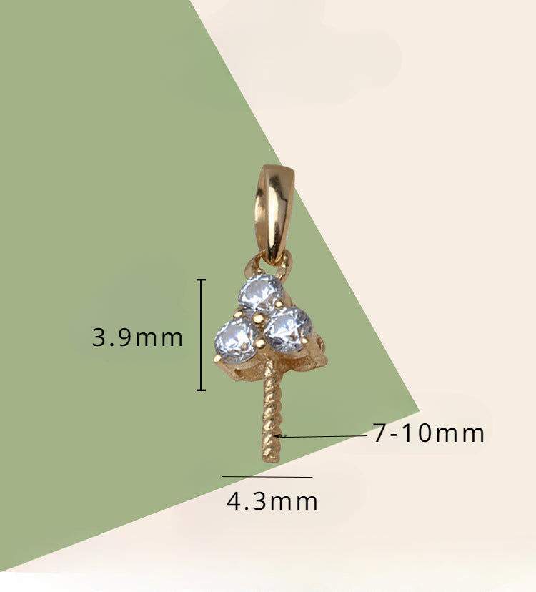 AU750 gold simple pendant setting