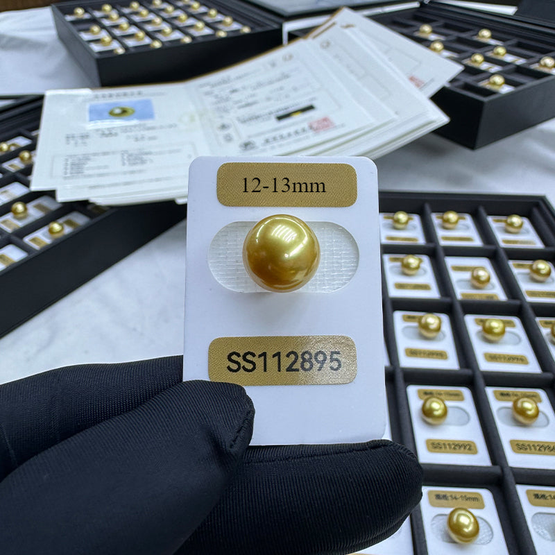 5A 11–18mm Deep Golden South Sea Pearl, Undrilled Philippine Bead