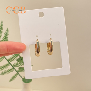 50pcs 6x9cm hollow design earring display cards with hanging hole double stud dangle set jewelry packaging card for retail and wholesale