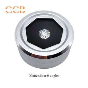 5pcs Clear glass round loose stone display box