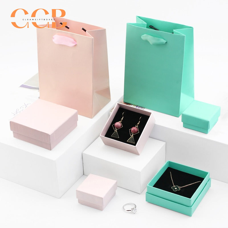 10pcs jewelry gift box and bag set, multi color packaging for rings earrings bracelets, customizable jewelry boxes without logo