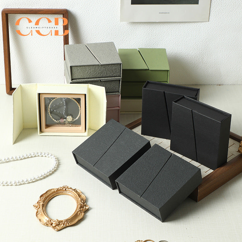 10pcs Dual-Open Jewelry Gift Box Set | PE Film Anti-Tarnish Packaging for Rings, Crystal Bracelets, Necklaces & Brooches