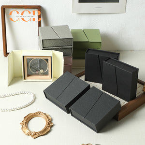 10pcs Dual-Open Jewelry Gift Box Set | PE Film Anti-Tarnish Packaging for Rings, Crystal Bracelets, Necklaces & Brooches