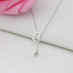 S925 Sterling silver love heart pendant setting