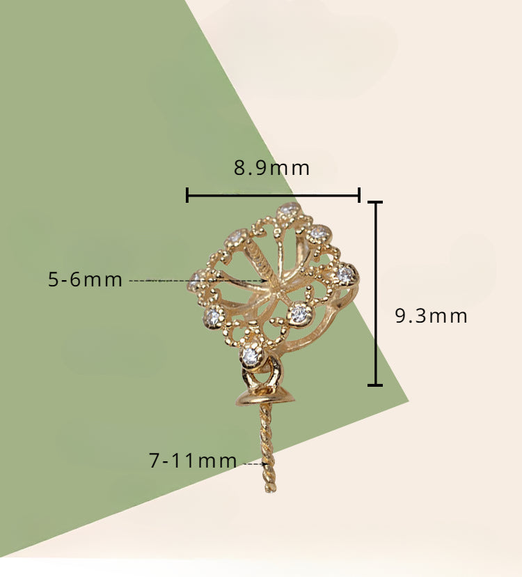 18k gold double bead necklace pendant